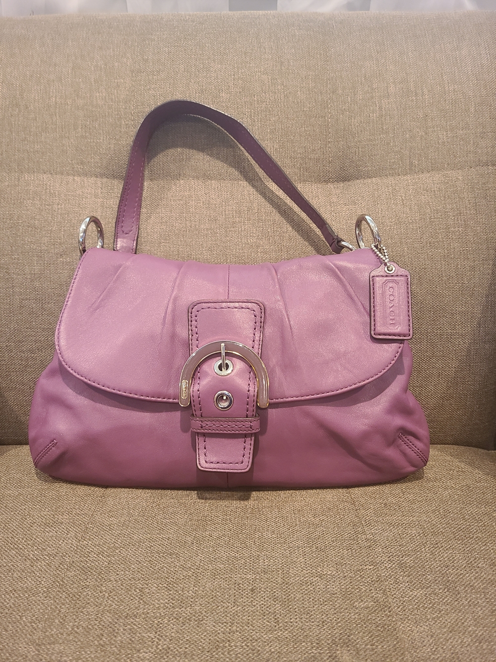Coach y2k soho in purple shoulder bag (f17217)